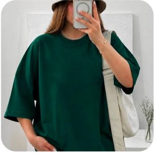 مشخصات تیشرت سوپر پنبه زنانه دخترانه باکسی  تن خور بی نظیر