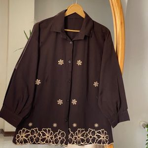 خرید آنلاین مانتو گلدوزی غزل