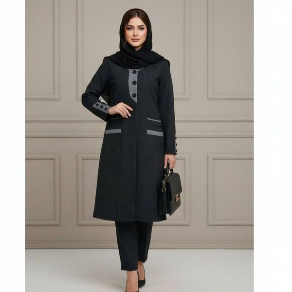 مانتو شلوار اداری زنانه دوخت مزونی شیک
