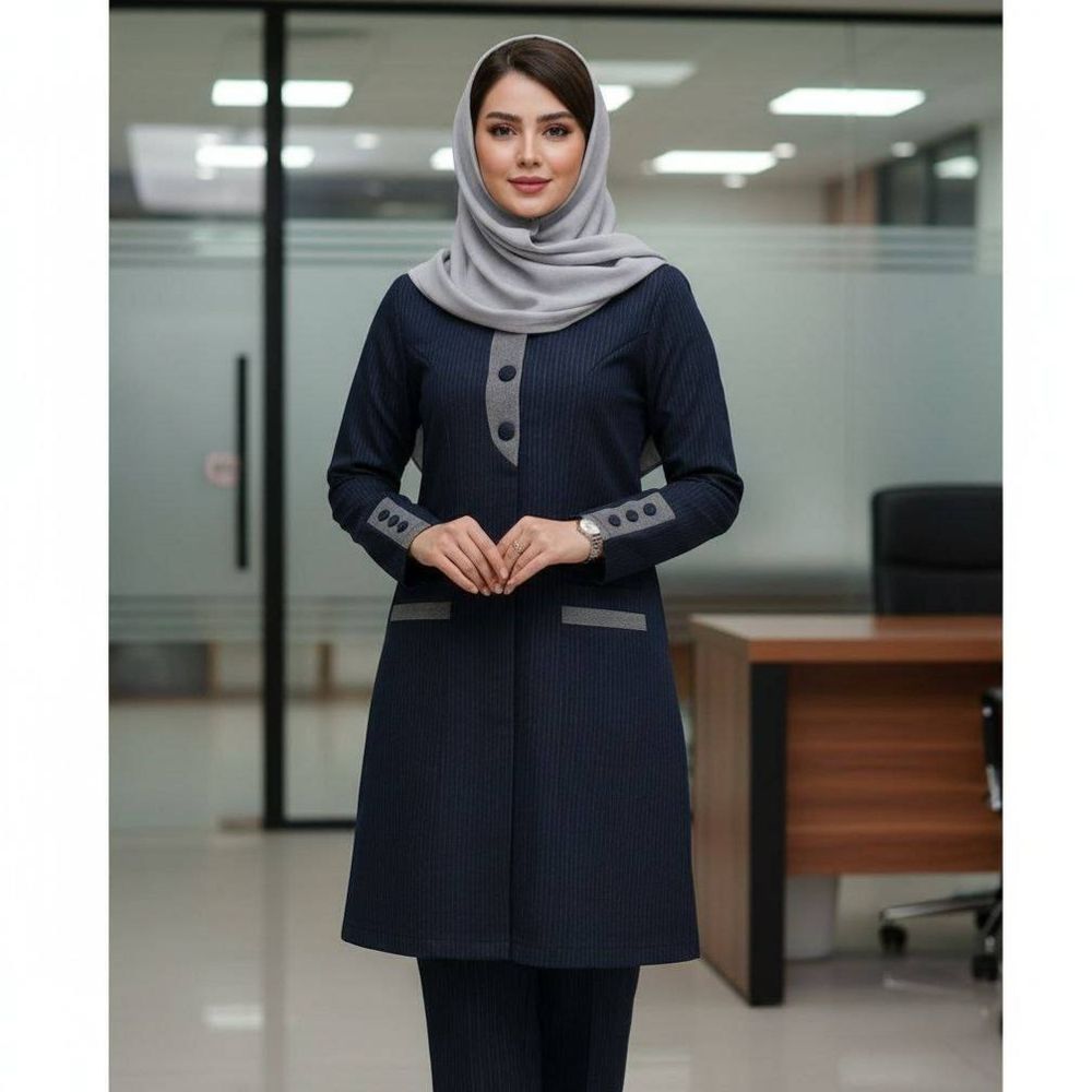 مشخصات مانتو شلوار اداری زنانه دوخت مزونی شیک