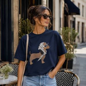 مشخصات تیشرت کراپی جدید نخ پنبه درجه یک