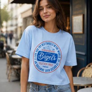 خرید اینترنتی تیشرت کراپی جدید نخ پنبه درجه یک