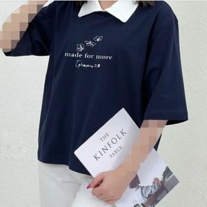 تیشرت دخترانه زنانه باکسی یقه دار سوپر پنبه ضدحساسیت