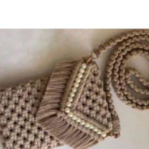 کیف رودوشی مکرومه