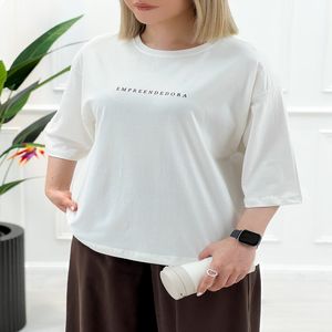 تیشرت نخی تابستانه زنانه هیوا - استخوانی - تاتاتا