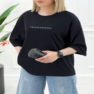 تیشرت نخی تابستانه زنانه هیوا - مشکی - تاتاتا