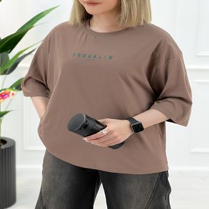خرید اینترنتی قیمت تیشرت ساده زنانه متن بروکلین - تاتاتا