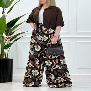 خرید اینترنتی قیمت شلوار فول بگ طرحدار زنانه فرنوش - تاتاتا