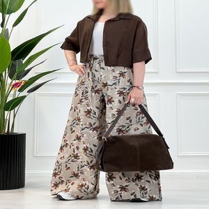 خرید اینترنتی قیمت شلوار فول بگ طرحدار زنانه فرنوش - تاتاتا