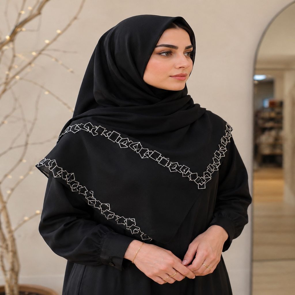 خرید اینترنتی قیمت روسری نانو اندونزی رنگبندی نگین دار