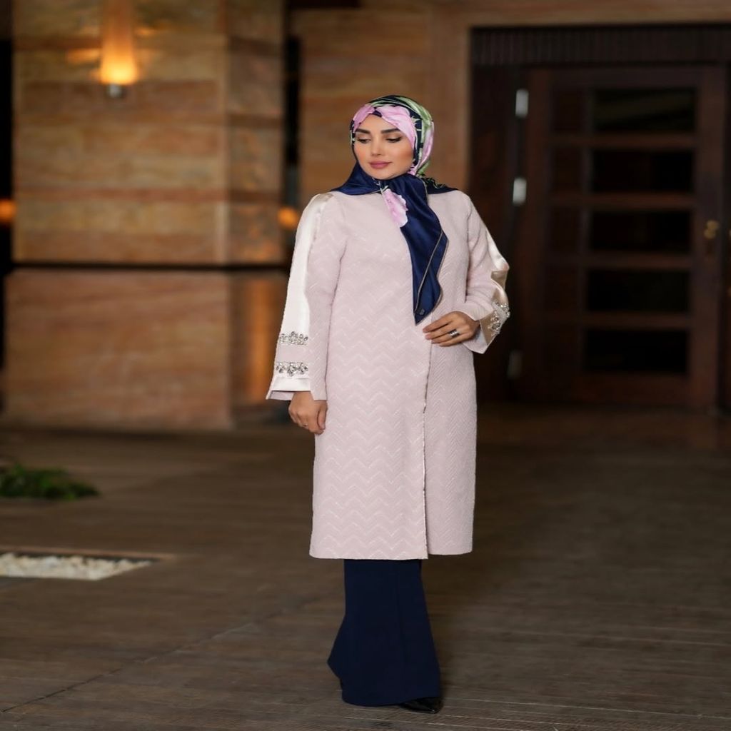 خرید اینترنتی قیمت مانتو ژاکارد صورتی