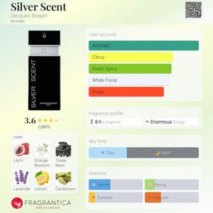 مشخصات ادکلن سیلور سنت جکس بوگارت اصل فرانسوی 100 میل SILVER SCENT