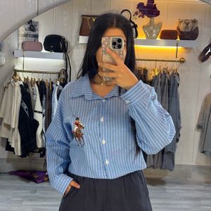 شومیز راه راه چوگان
