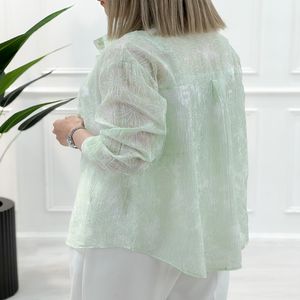 خرید اینترنتی قیمت ست شومیز شیشه ای و تاپ زنانه ژیلا - تاتاتا