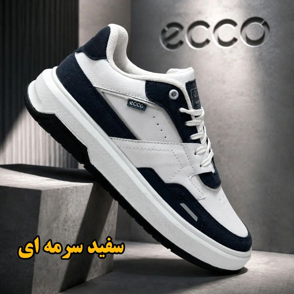 مشخصات کتانی ونس اسپرت اکو طرح جدید Vans ecoo سفید سرمه ای با پاخور زیبا