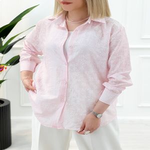 خرید اینترنتی قیمت شومیز مانتویی طرحدار شیشه ای آویدا - تاتاتا