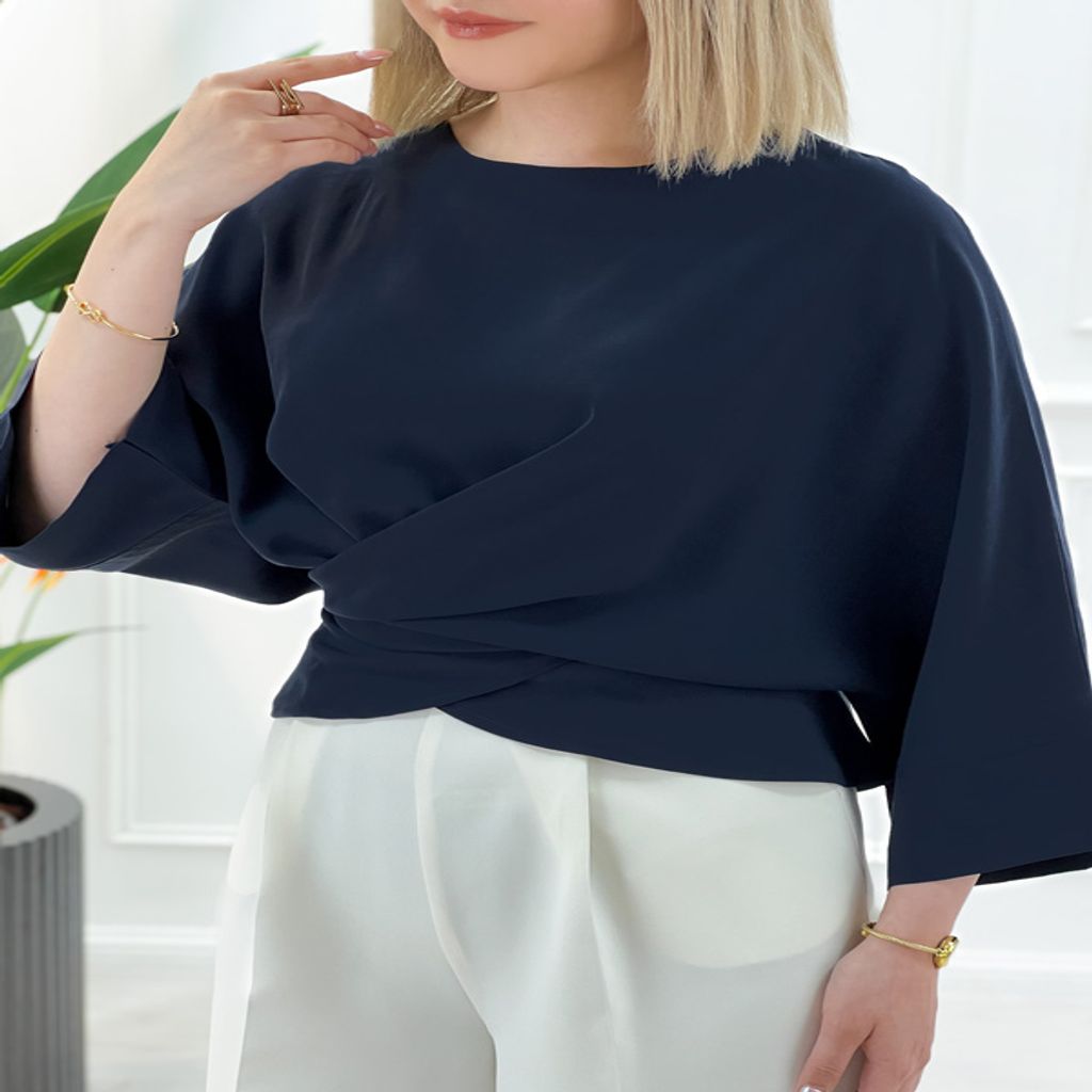خرید اینترنتی قیمت شومیز چپ و راستی پشت گره ای میترا - تاتاتا