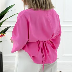 خرید اینترنتی قیمت شومیز چپ و راستی پشت گره ای میترا - تاتاتا