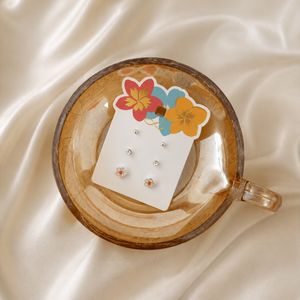 ست 3 جفت گوشواره میخی مینیمال دخترانه