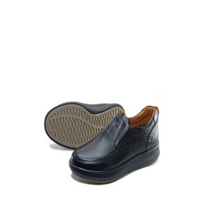 خرید اینترنتی قیمت کفش طبی مردانه بدون بند چرم طبیعی کد si104