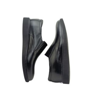 خرید اینترنتی قیمت کفش رسمی/روزمره مردانه طبی بدون بند ساده چرم طبیعی مشکی بزرگ پا