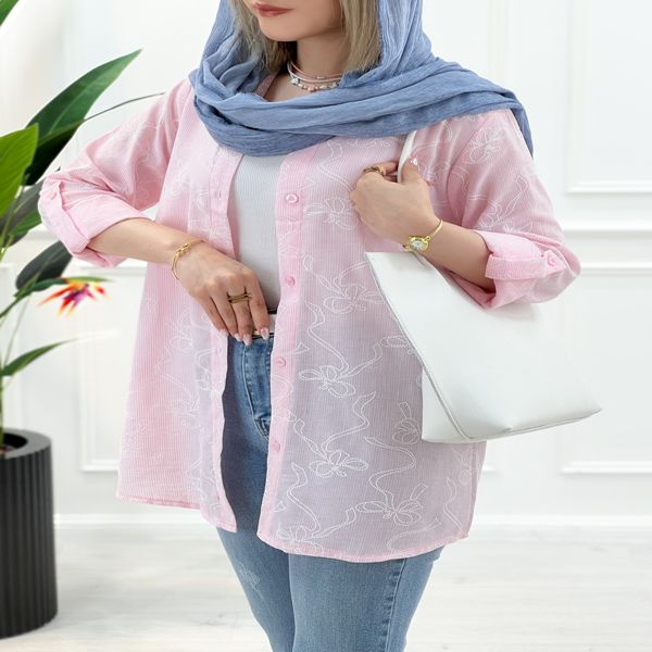 شومیز مانتو بلند طرحدار صحرا