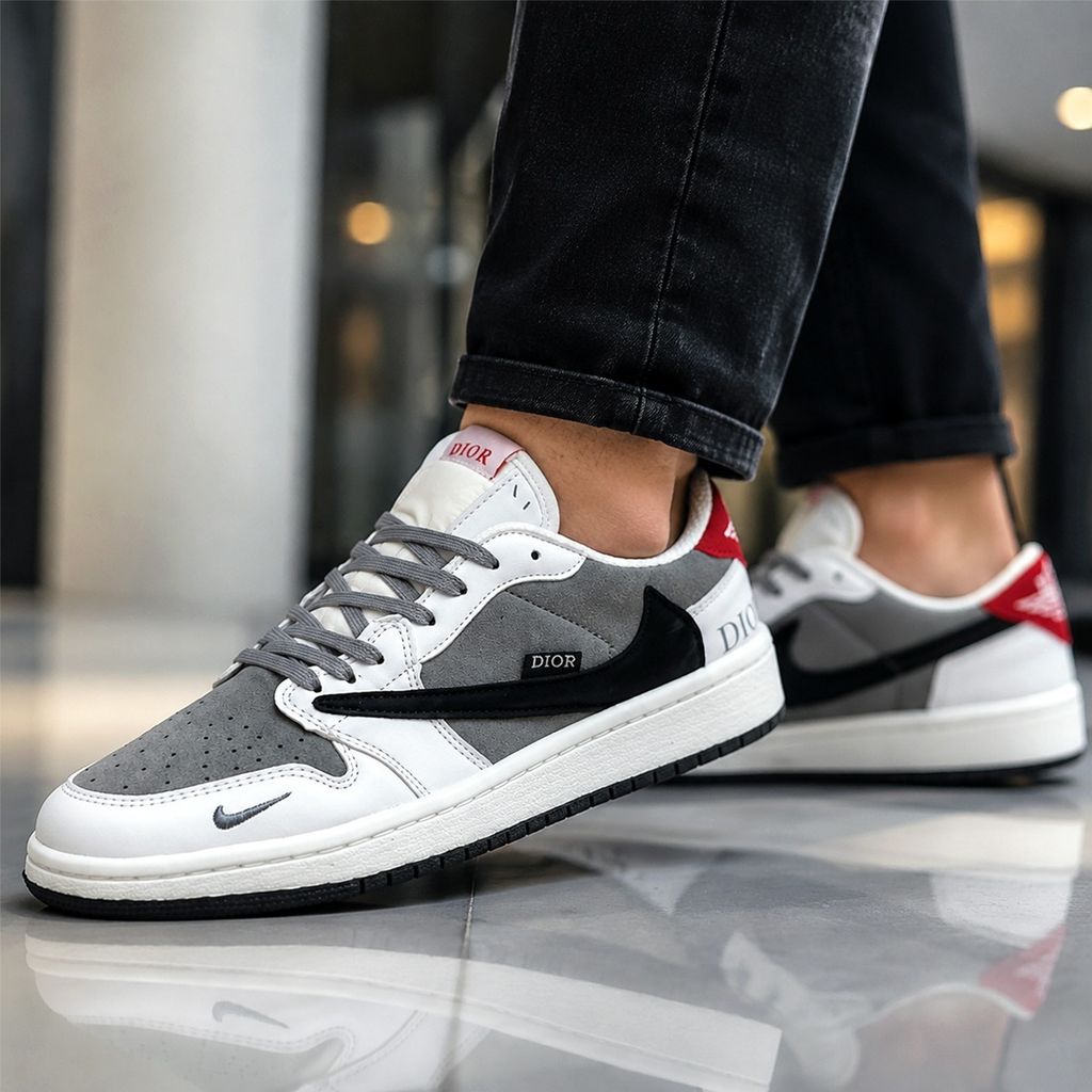 فروش اینترنتی کتانی ترند جردن تراویس کاستوم طرح دیور Jordan Travis Dior