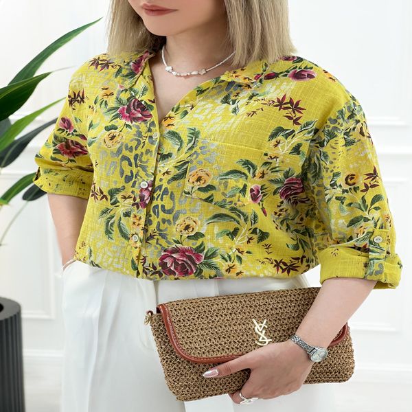 شومیز خنک تابستانه طرحدار ایتالیایی