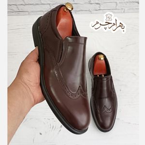 خرید انلاین کفش مردانه روزمره اداری چرم طبیعی مدل هاوانا قهوه ای
