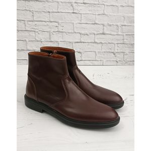 خرید اینترنتی نیم بوت مردانه چرم طبیعی دست دوز مدل آلپاین اسپرت قهوه ای تیره