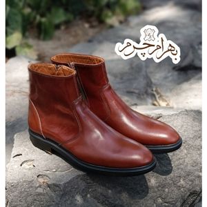 نیم بوت مردانه چرم طبیعی دست دوز مدل آلپاین اسپرت قهوه ای