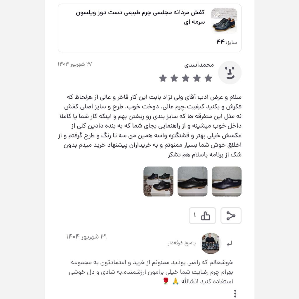 فروش اینترنتی کفش مردانه مجلسی چرم طبیعی دست دوز ویلسون یشمی