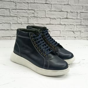 مشخصات نیم بوت مردانه ونس چرم طبیعی دست دوز ادوین سرمه ای