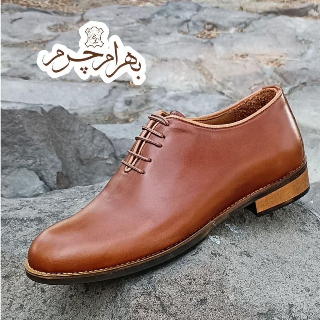 خرید اینترنتی کفش زنانه پسرانه تمام چرم دستدوز مدل جورجیانا عسلی