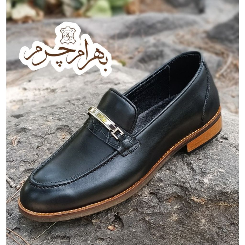 خرید انلاین کفش زنانه تمام چرم دستدوز مدل آلیس مشکی