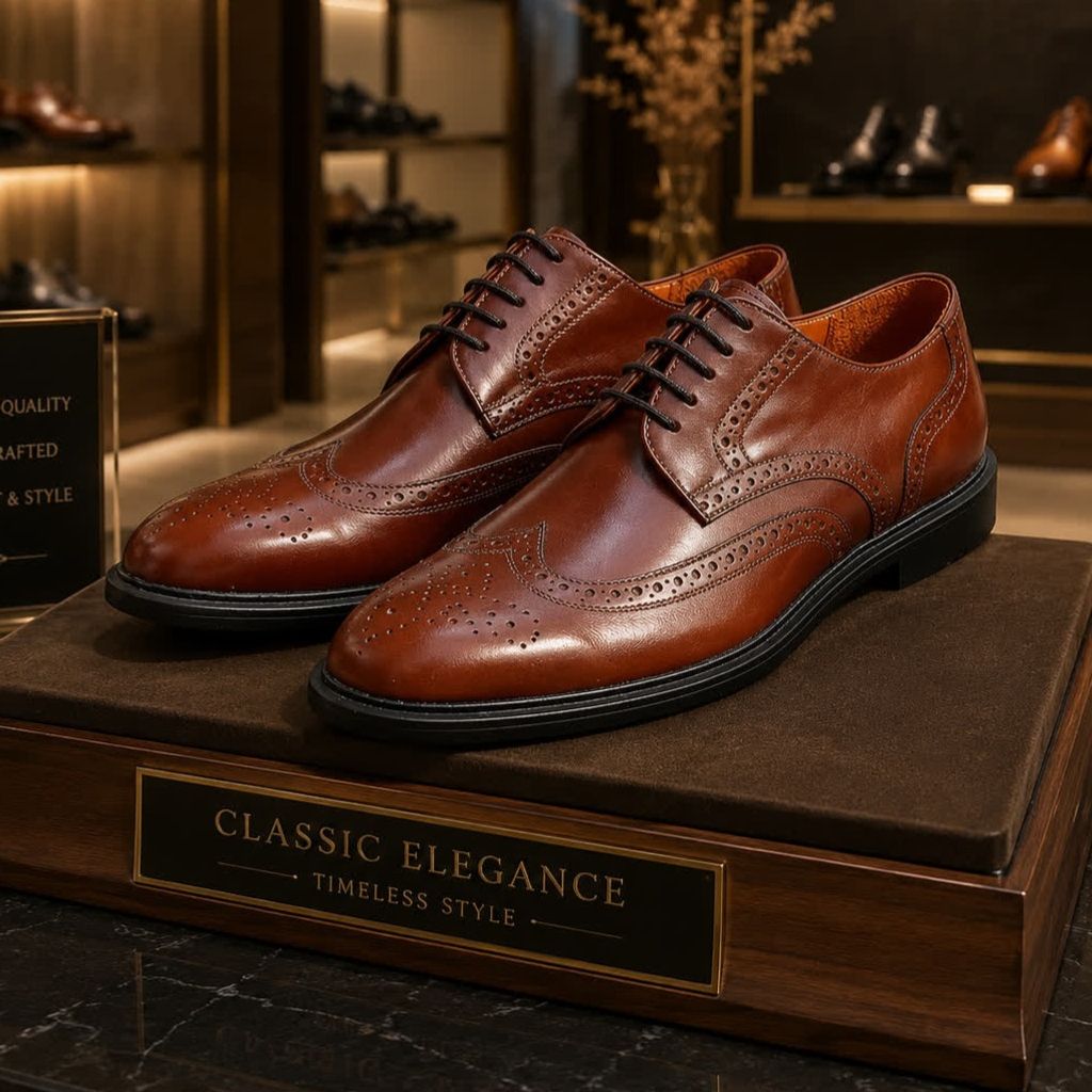 قیمت کفش مردانه اداری چرم طبیعی مشکی مدل ویلسون قهوه ای