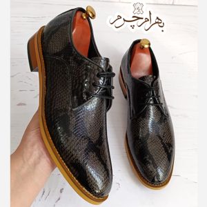 مشخصات کفش مردانه مجلسی چرم طبیعی پوست ماری ترک مدل آریزونا