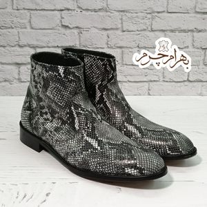 خرید اینترنتی نیم بوت رسمی چرم طبیعی پوست ماری پک 2جفتی زنانه مردانه عمده