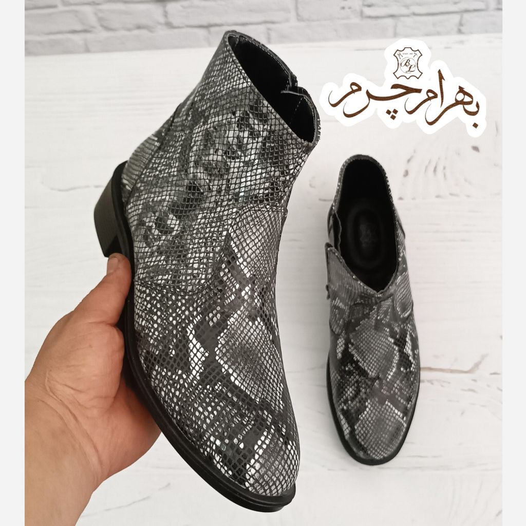 خرید انلاین نیم بوت رسمی چرم طبیعی پوست ماری پک 2جفتی زنانه مردانه عمده