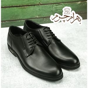 کفش مردانه اداری چرم طبیعی مدل سایروس مشکی