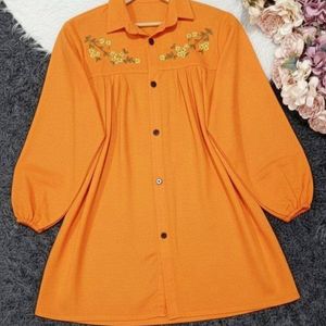 خرید انلاین مانتو لنین زنانه دخترانه گلدوزی شده خنک سبک تن خور شیک