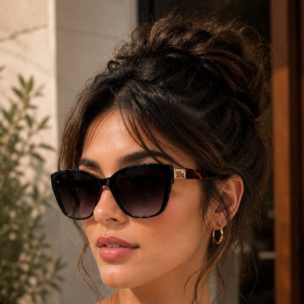 مشخصات عینک آفتابی پلنگی زنانه