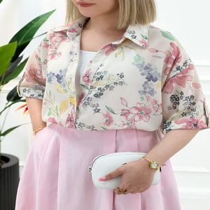 شومیز مانتویی گلدار آرام زنانه - طرح5