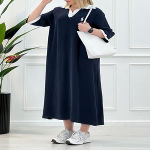 خرید اینترنتی قیمت کفتان بلند زنانه یقه انگلیسی مهلا