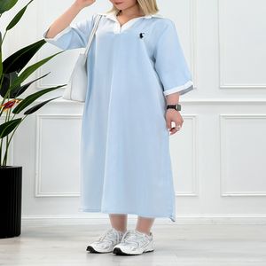 خرید اینترنتی قیمت کفتان بلند زنانه یقه انگلیسی مهلا