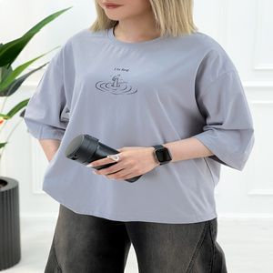 خرید اینترنتی قیمت تیشرت لانگ اورسایز زنانه چاپ مینیمال امیلیا