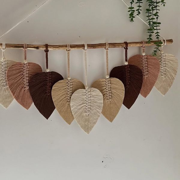 دیوار کوب مکرومه بافی مدل پاییز