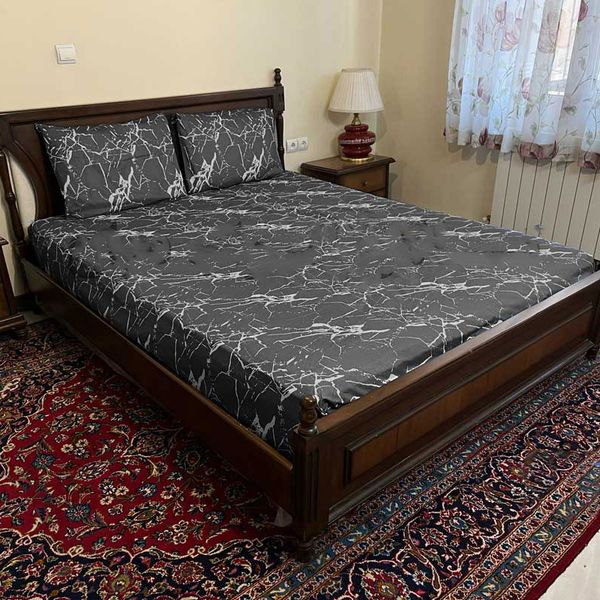 سرویس ملحفه مدل کشدار تشک طبی سرامیکی 2 نفره 3 تکه