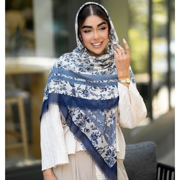 روسری سوپر نخ طرحدار