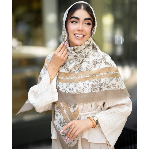 روسری سوپر نخ طرحدار